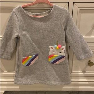 Billieblush unicorn sweatshirt dress